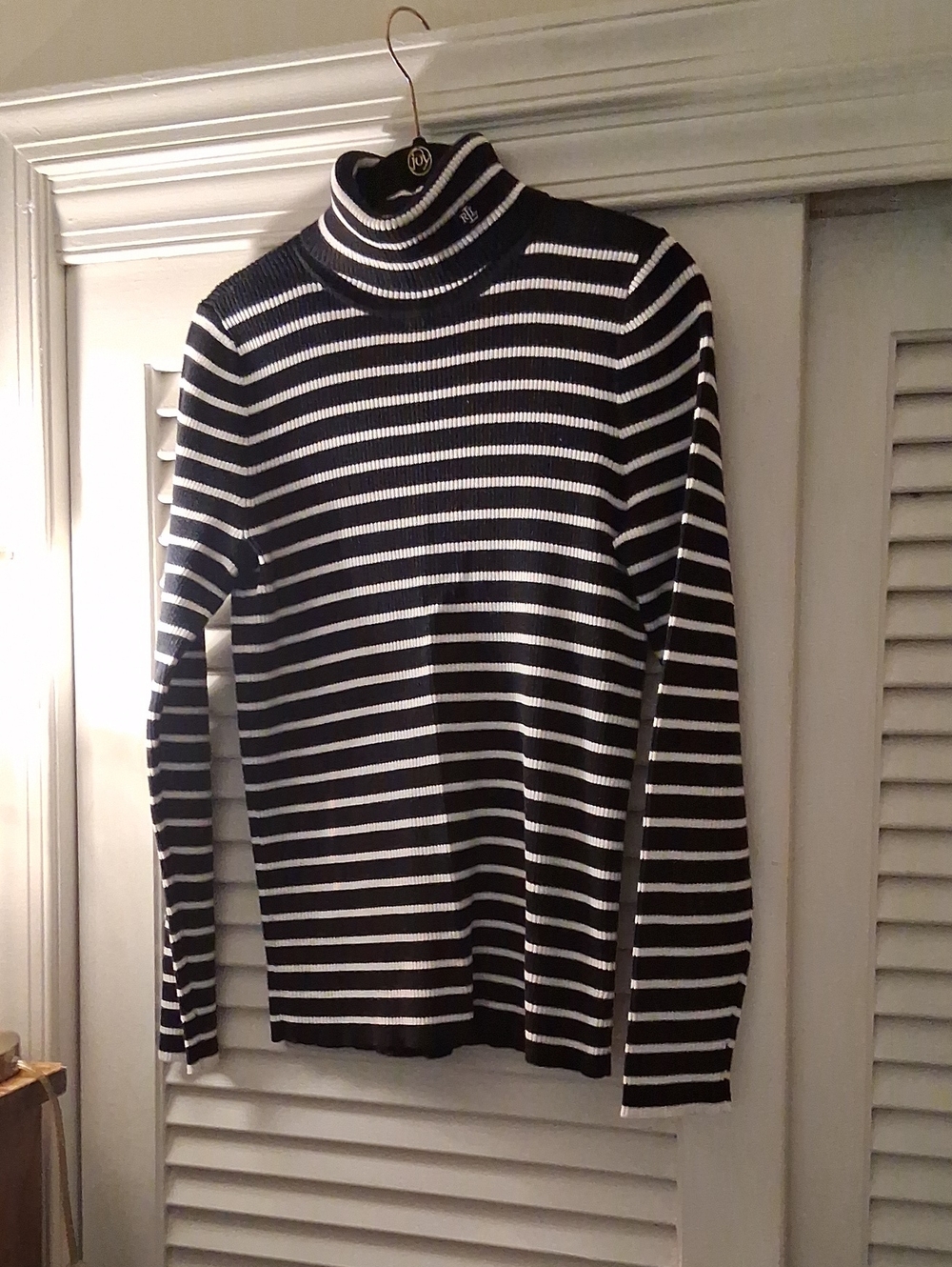 Lauren Ralph Lauren ribbed striped turtleneck